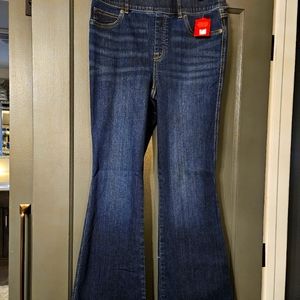 New SPANX Flare Jean's Midnight Shade Large Petite